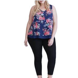 TORRID Sleeveless Floral Print Tank Top. Size 0